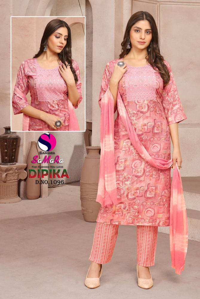 Dipika Vol 12 By Samara Capsule Printed Kurti With Bottom Dupatta Wholesale Price In Surat